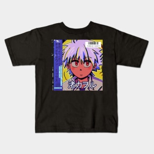 Vaporwave anime aesthetic 90s retro vibe Kids T-Shirt